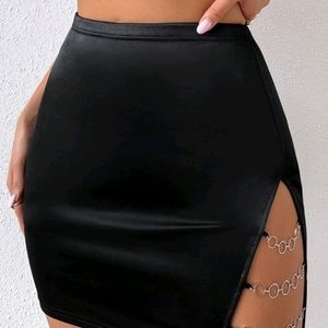 Chain linked high waist skirt